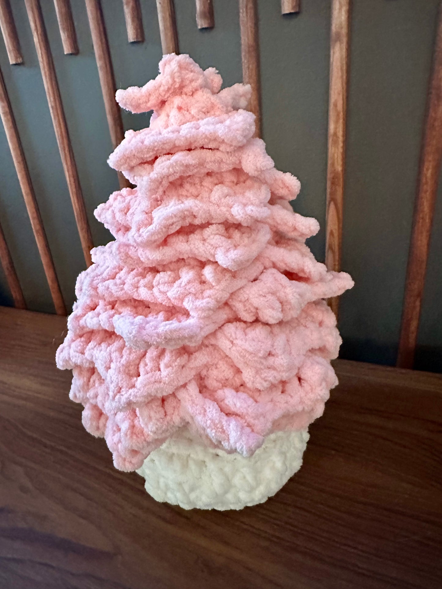 Set of 3 Heritage Handmade Crochet Christmas Trees