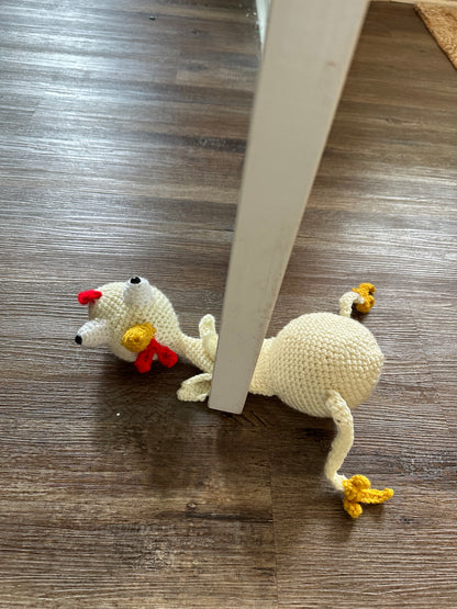 Squished Chicken Doorstop